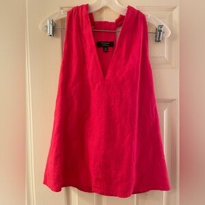 Banana Republic Vibrant Pink Linen-Blend Top